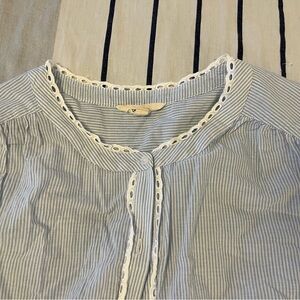 Beautiful Striped Blue and White Women's Top